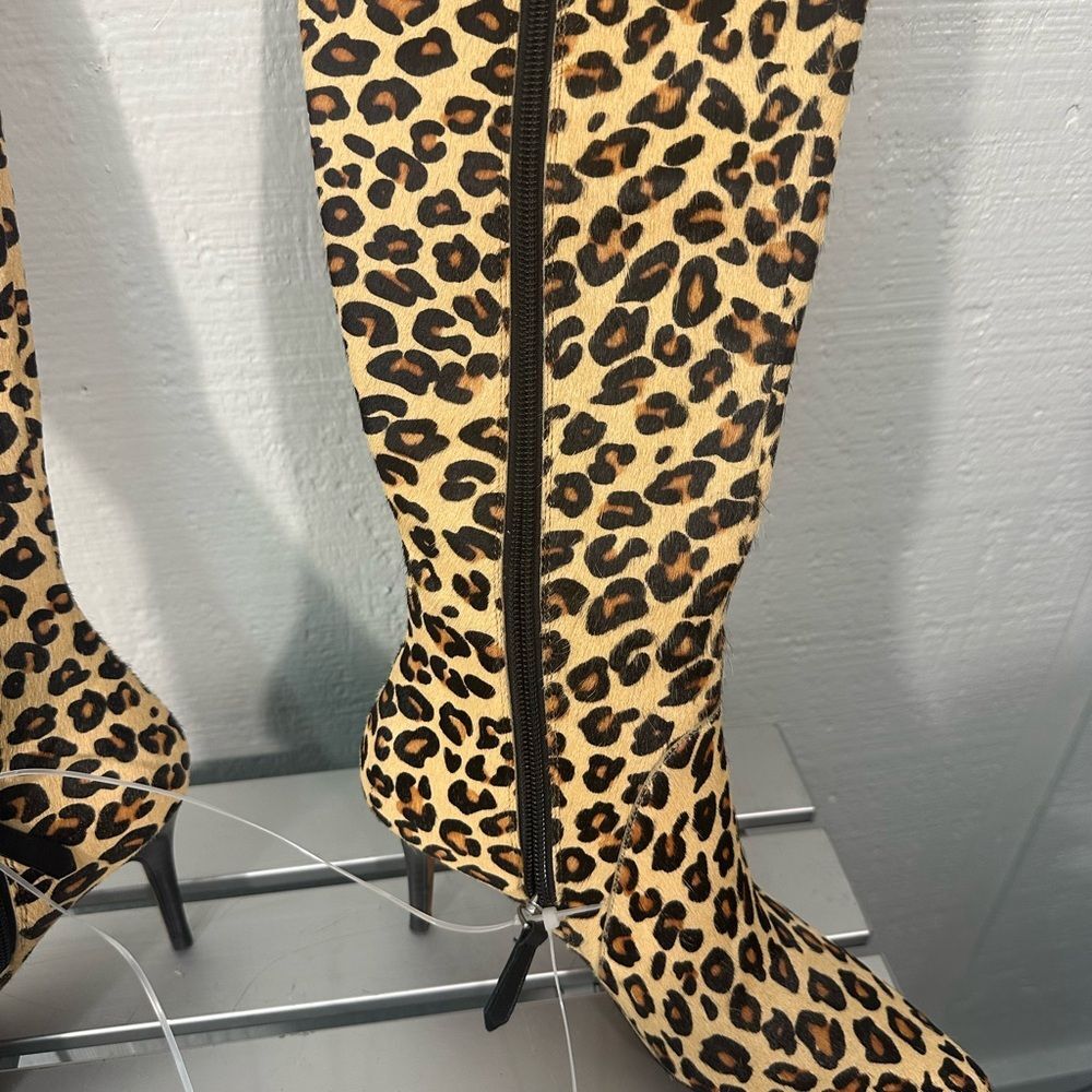 Linea Paolo Perfect Knee High Boot Leopard Print Size 5.5 NWOT - Picture 4 of 11